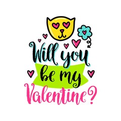 Vector hand drawn lettering poster