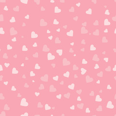 pink vector hearts. seamless pattern
