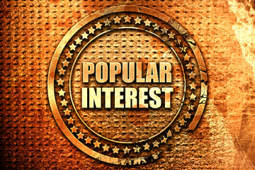 popular interest, 3D rendering, text on metal