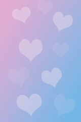 abstract background in heart shaped