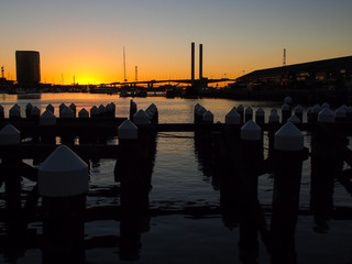 Sunset at Melbourne Central Pier © robypsycho