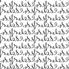 Flourish swirl ornate pattern. Vector ink calligraphy style. 
