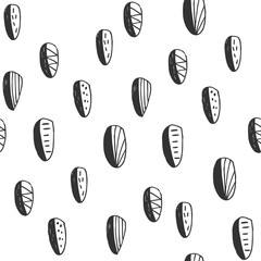 Abstract black and white seamless pattern. Vector illustration
