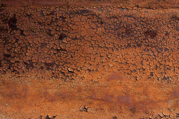 rusty metal , iron corrosion , oxidation of steel , the texture of the rust