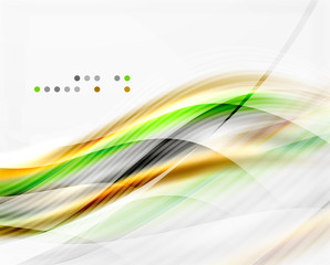 Glossy blurred shiny wave lines, colorful stripes