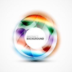 Fototapeta premium Shiny blurred cicrle template