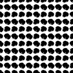 Fototapeta na wymiar Seamless black and white pattern with circles