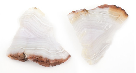 Bright chalcedony on a white background.
