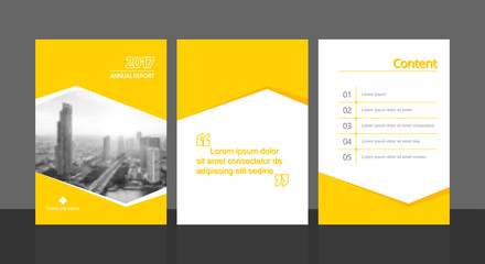 Cover design for annual report or business catalog, magazine, flyer, booklet and content page template. Brochure template layout. A4 cover vector EPS-10 sample image with Gradient Mesh.