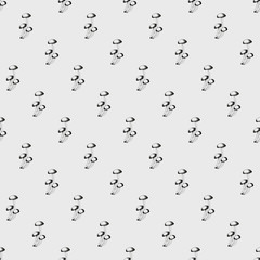 Hand drawn seamless pattern with mushrooms.