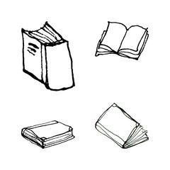 Book doodles set