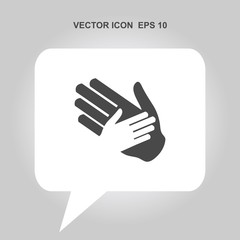 helping hands vector icon