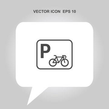 bicycle parking vector icon