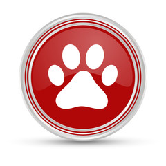 Roter Button - Pfote - Tierarzt