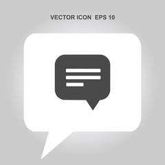 speech bubble vector icon