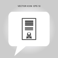 Fototapeta premium certificate vector icon