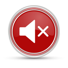 Obraz premium Roter Button - Lautsprecher stumm