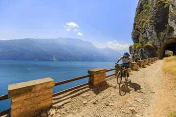 Mountain biking on Lake Garda, Sentiero della Ponale, Riva del G