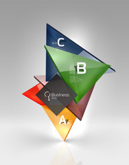 Vector 3d triangle abstract background