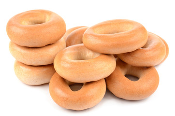 Bagels on a white background
