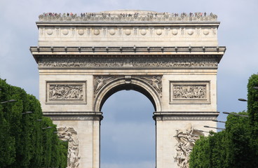Fototapeta na wymiar Arch of Triumph in Paris, France