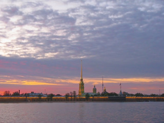 The Peter and Paul Fortress, St.Petersburg, sunset