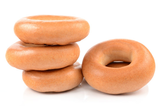 Bagels on a white background