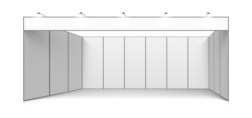 Blank white trade exhibition booth system stand