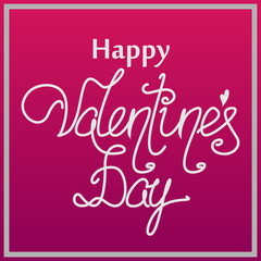 Happy Valentines Day Hand Drawing Vector Lettering design.