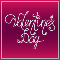 Valentines Day Hand Drawing Vector Lettering design.