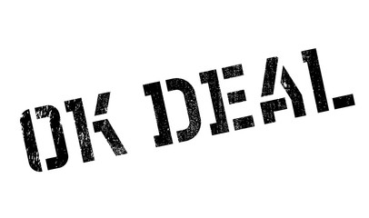 Ok Deal rubber stamp. Grunge design with dust scratches. Effects can be easily removed for a clean, crisp look. Color is easily changed.