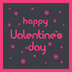 Happy Valentine's Day calligraphic lettering design card template. Creative typography for holiday greetings. Vector illustration.