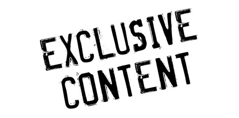 Exclusive Content rubber stamp. Grunge design with dust scratches. Effects can be easily removed for a clean, crisp look. Color is easily changed.