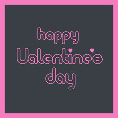 Happy Valentine's Day calligraphic lettering design card template. Creative typography for holiday greetings. Vector illustration.