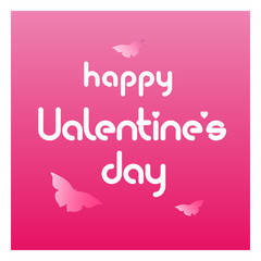 Happy Valentine's Day calligraphic lettering design card template. Creative typography for holiday greetings. Vector illustration.