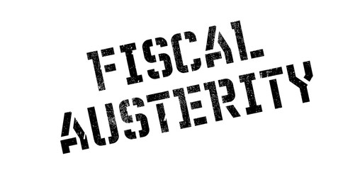Fiscal Austerity rubber stamp. Grunge design with dust scratches. Effects can be easily removed for a clean, crisp look. Color is easily changed.