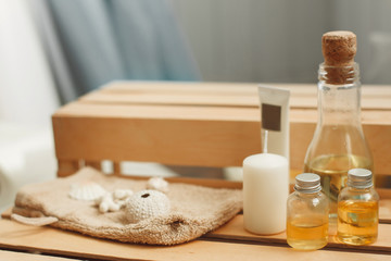 Massage Relax Spa Body Care Beauty Shell Aroma Therapy Oil Health Background Concept