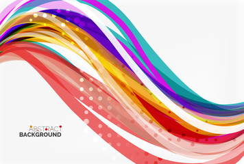 Colorful stripes on light background