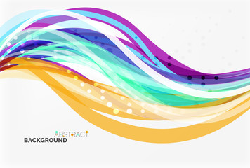 Colorful stripes on light background