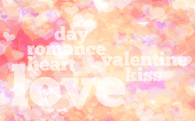 Fototapeta na wymiar Valentine's day background with hearts