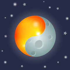 yin and yang sun and moon, equinox