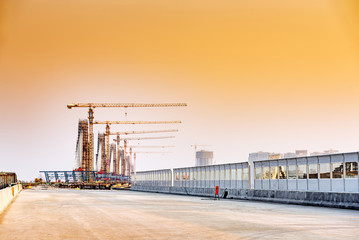 Bridge construction site