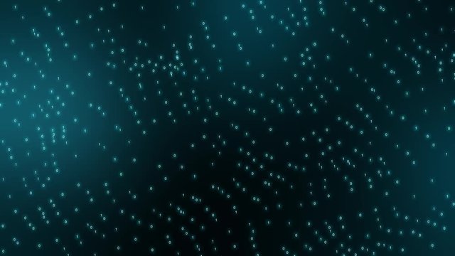 Bin&auml;re Zahlen Codes Bewegen sich im Raum
