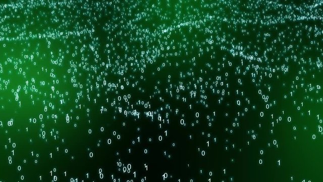 Bin&auml;re Zahlen Codes Bewegen sich im Raum