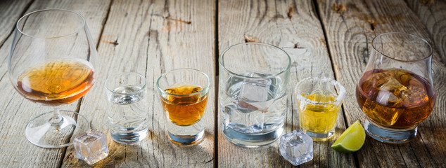 Selection of alcoholic drinks