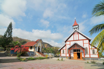Fototapeta na wymiar Old Catholic Church At Sikka on Flores island, Indonesia 