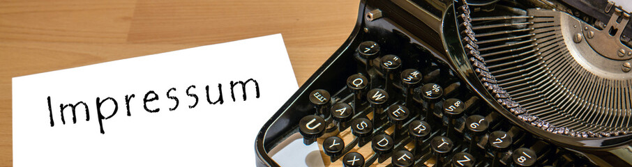 impressum Alte Schreibmaschine