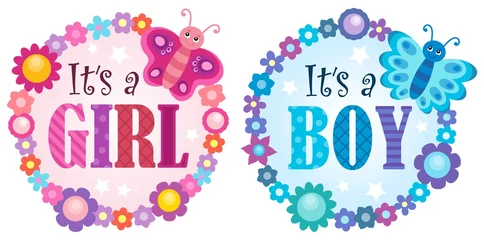 Poster Voor kinderen Is it a girl or boy theme 5