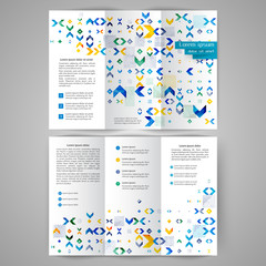 Colored tri fold business brochure