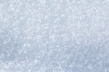 Fresh snow after snowfall as white background